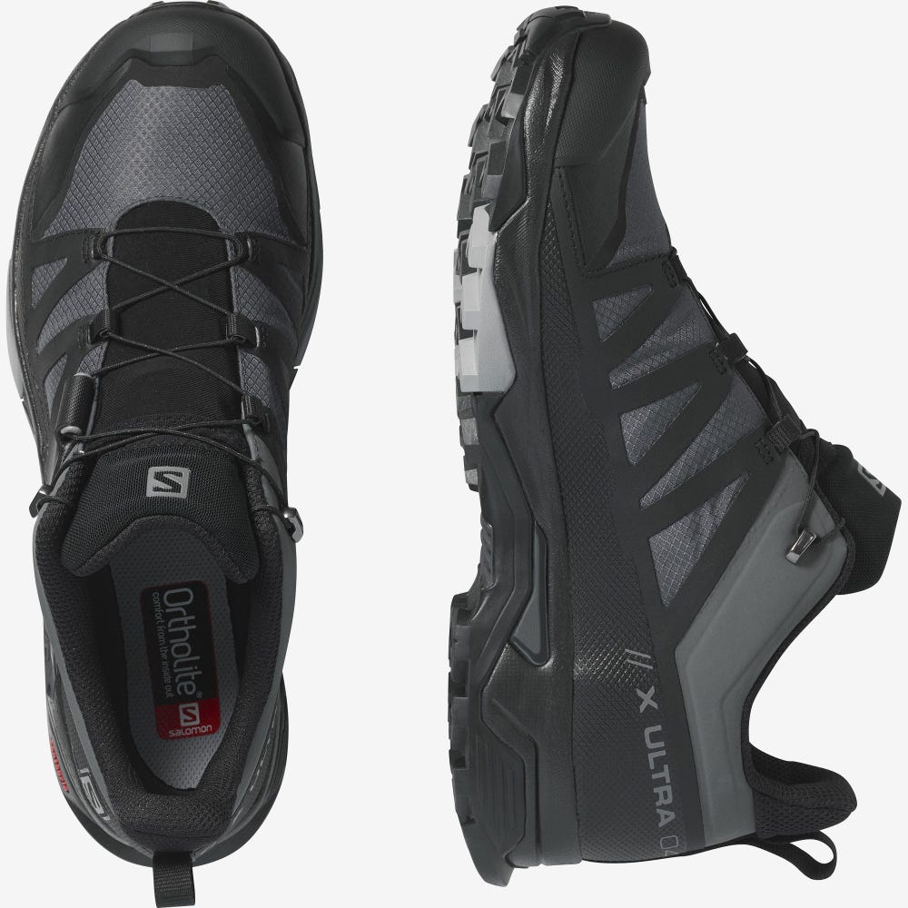 Salomon X ULTRA 4 GORE-TEX Wanderschuhe Herren Grau/Schwarz | ZLV-530498