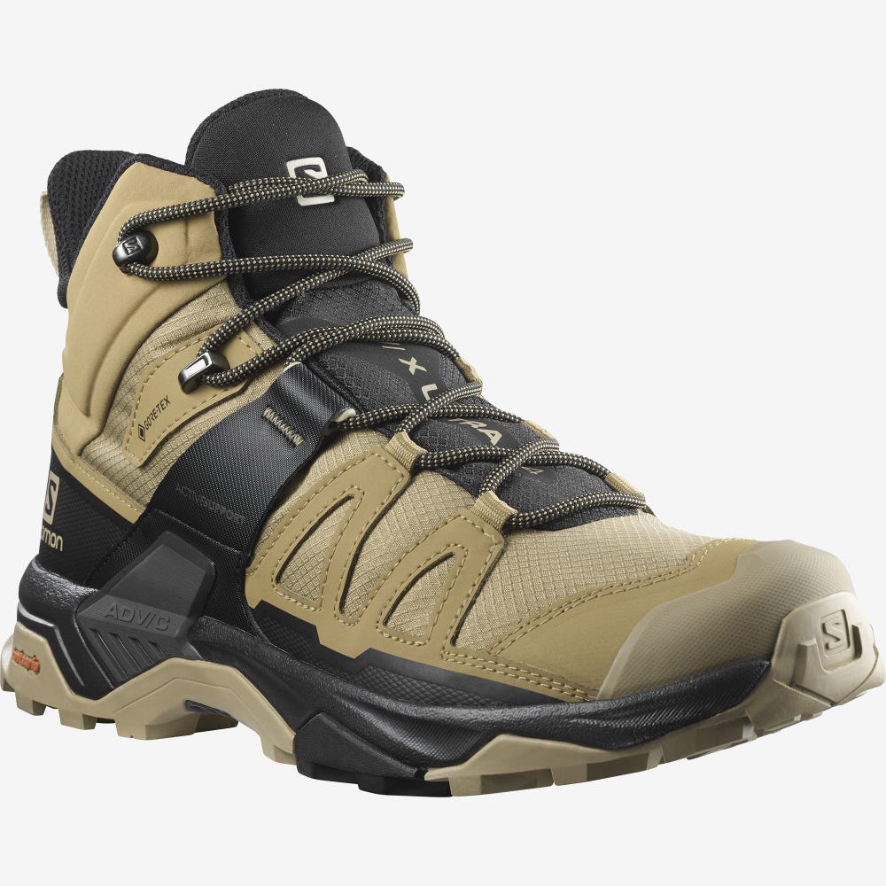 Salomon X ULTRA 4 MID GORE-TEX Wanderschuhe Herren Braun/Schwarz | DCI-439178