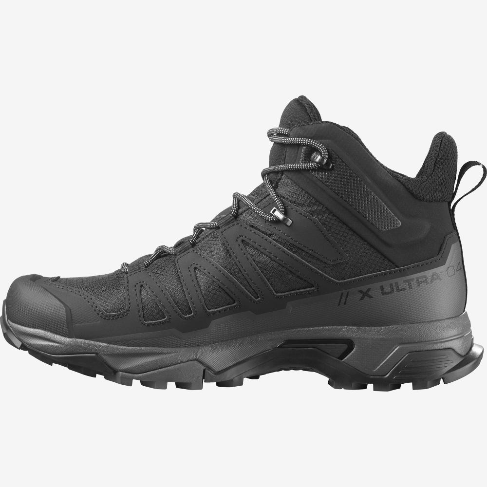 Salomon X ULTRA 4 MID GORE-TEX Wanderschuhe Herren Schwarz/Blau | FIR-953027