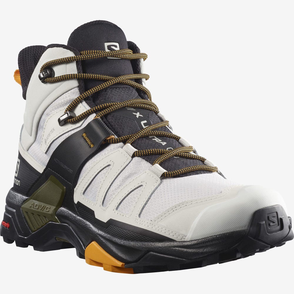 Salomon X ULTRA 4 MID GORE-TEX Wanderschuhe Herren Beige/Schwarz | IFY-158976