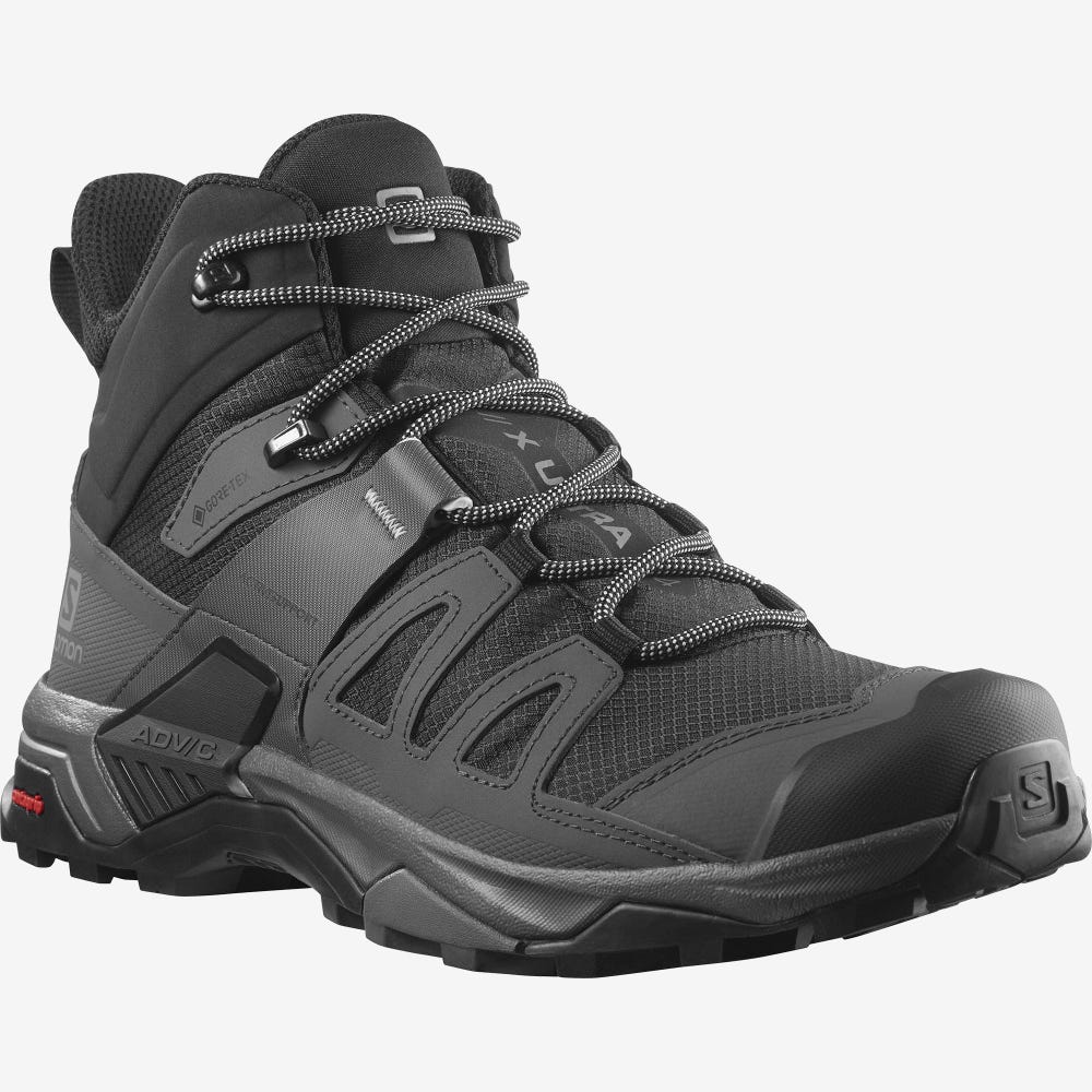 Salomon X ULTRA 4 MID GORE-TEX Wanderschuhe Herren Schwarz/Blau | YLU-195302