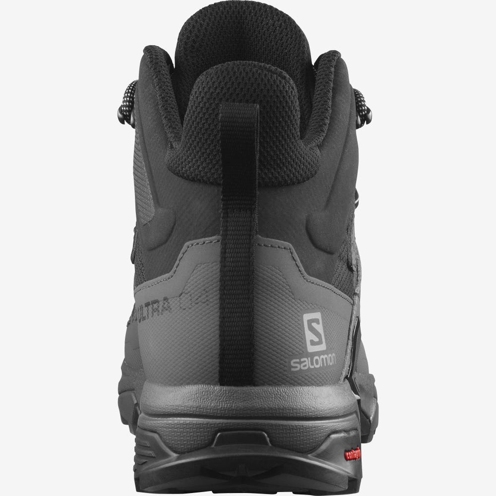 Salomon X ULTRA 4 MID WIDE GORE-TEX Wanderschuhe Herren Schwarz/Blau | CGM-021756