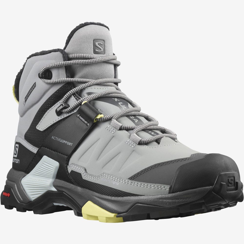 Salomon X ULTRA 4 MID WINTER THINSULATE™ CLIMASALOMON™ WATERPROOF Winterschuhe Damen Schwarz | GAJ-950312