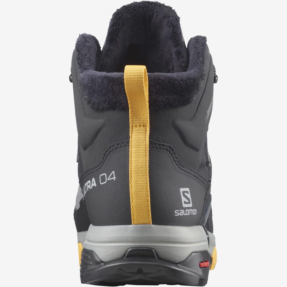 Salomon X ULTRA 4 MID WINTER THINSULATE™ CLIMASALOMON™ WATERPROOF Winterschuhe Herren Grau/Schwarz/Aprikose | YMZ-396172