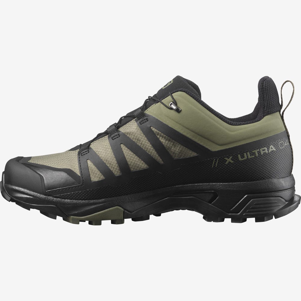 Salomon X ULTRA 4 WIDE GORE-TEX Wanderschuhe Herren Tiefes Grün/Schwarz/Olivgrün | RFU-394075