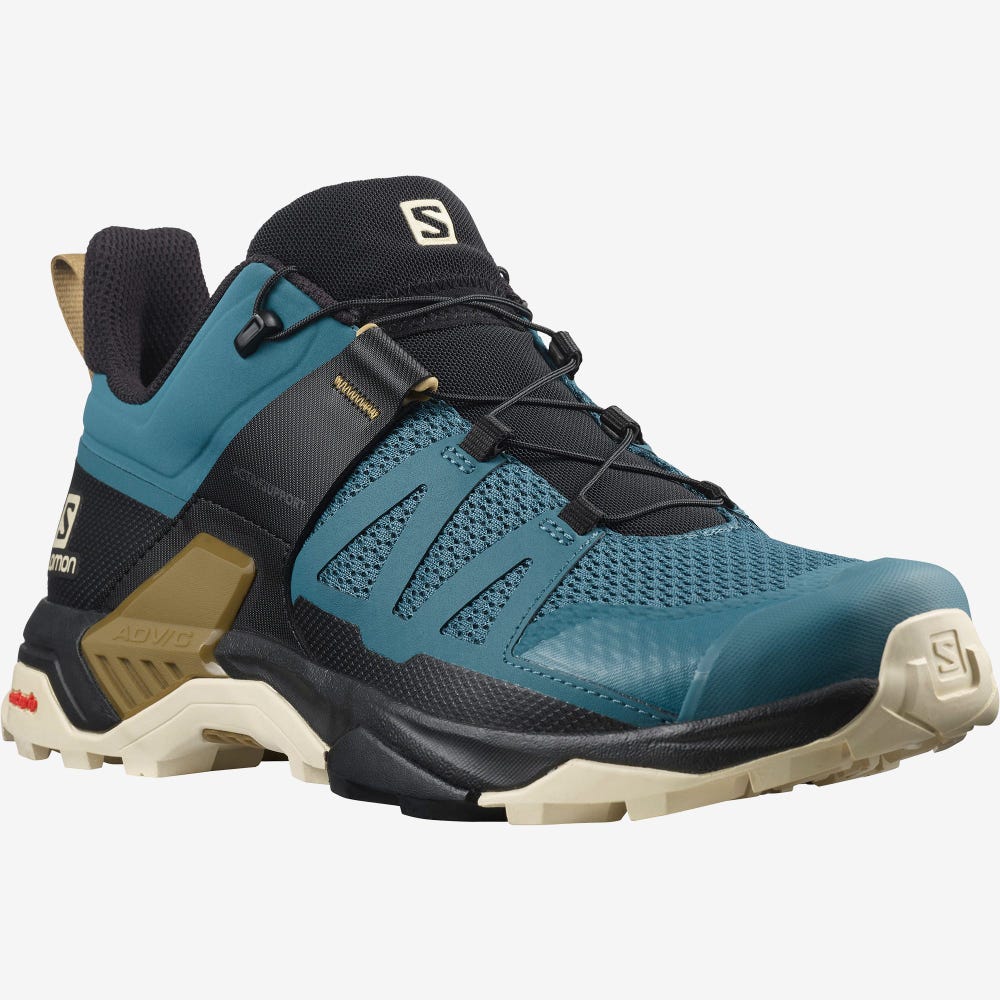 Salomon X ULTRA 4 Wanderschuhe Herren Blau/Braun | ZHD-815790