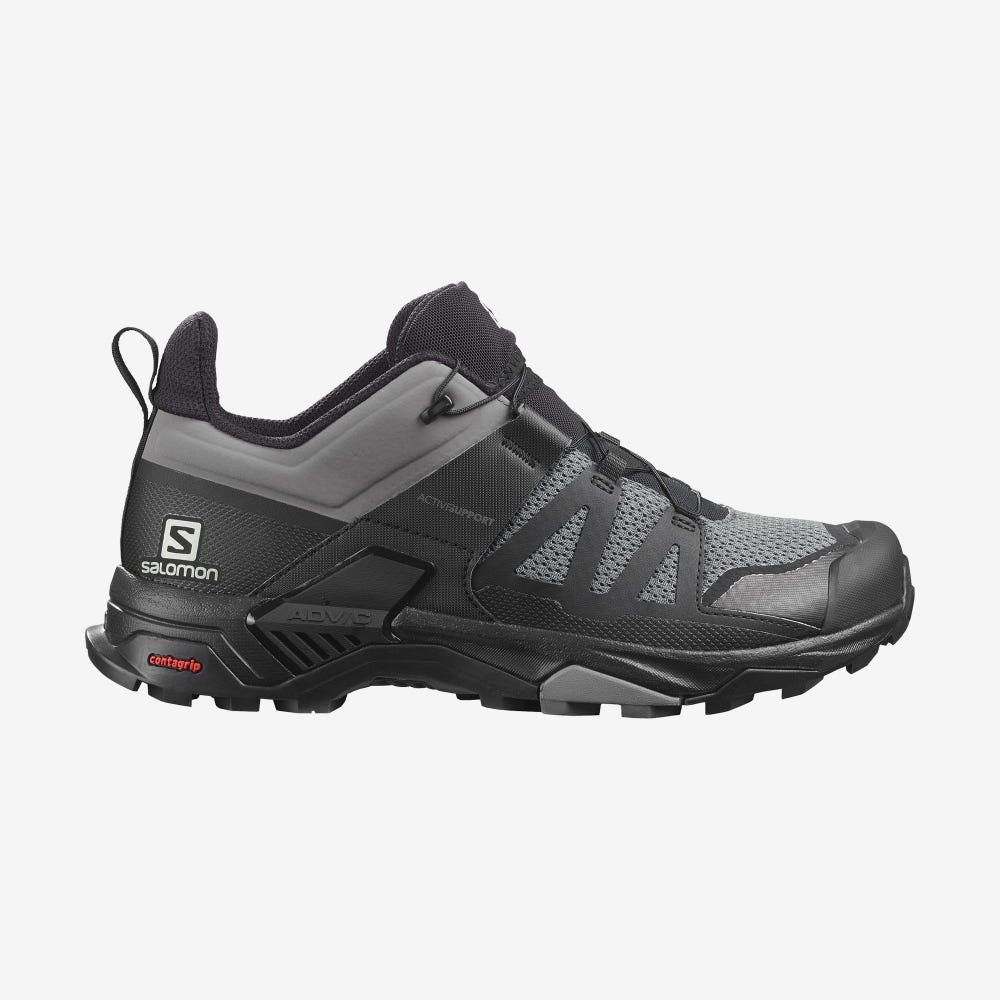 Salomon X ULTRA 4 Wanderschuhe Herren Grau/Schwarz | AZJ-672980