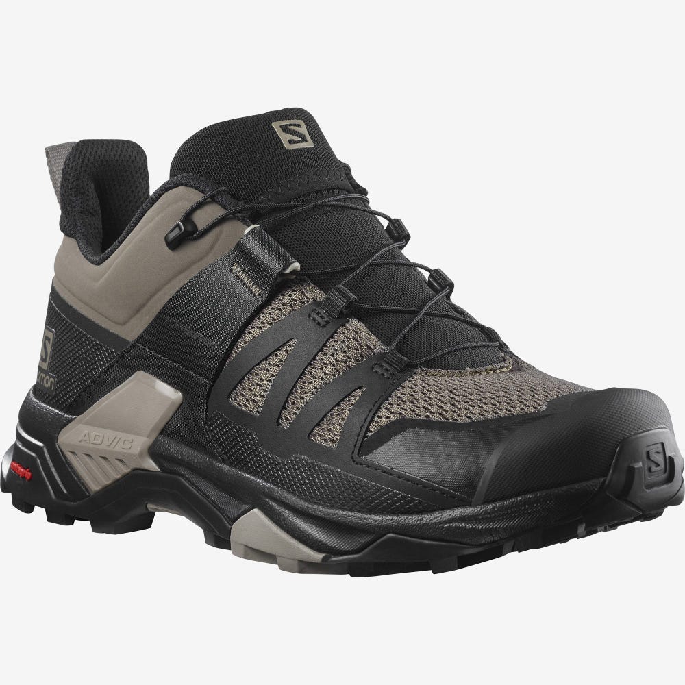 Salomon X ULTRA 4 Wanderschuhe Herren Schwarz/Khaki | YSO-012459