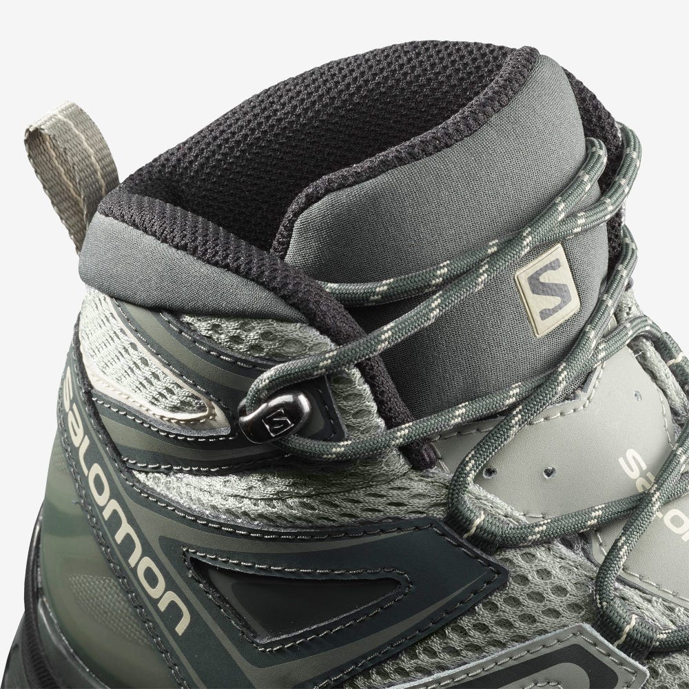 Salomon X ULTRA MID 3 AERO Wanderschuhe Damen Grau/Braun | OET-829043