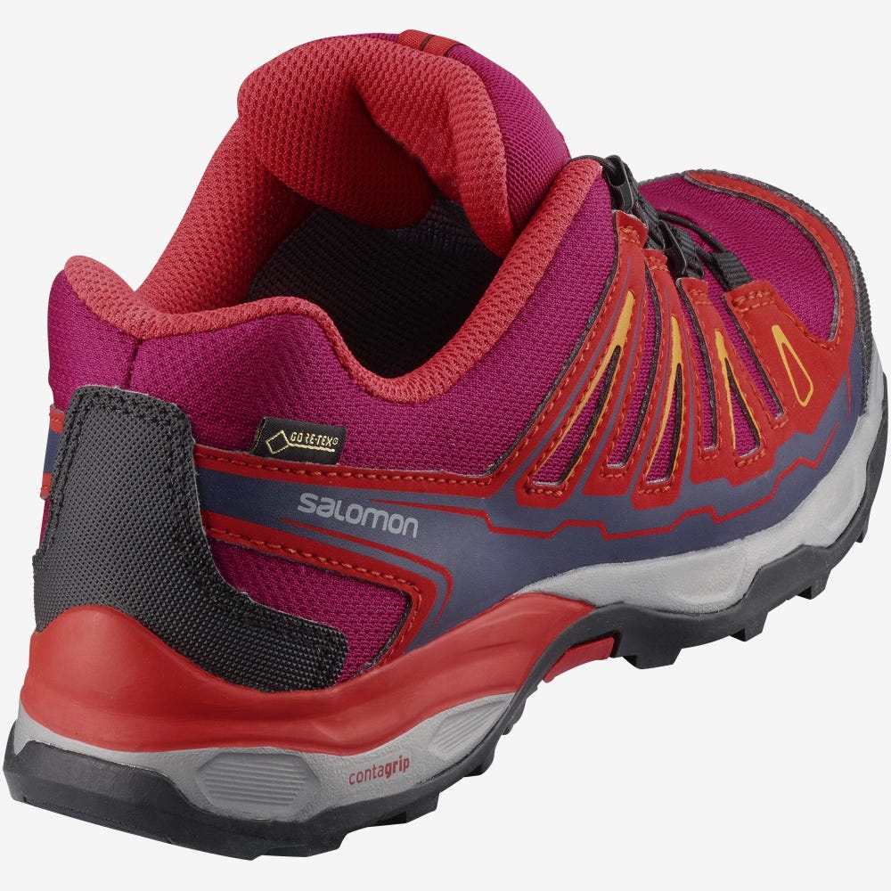 Salomon X-ULTRA MID GORE-TEX Wanderschuhe Kinder Rot/Hell | TQY-174359