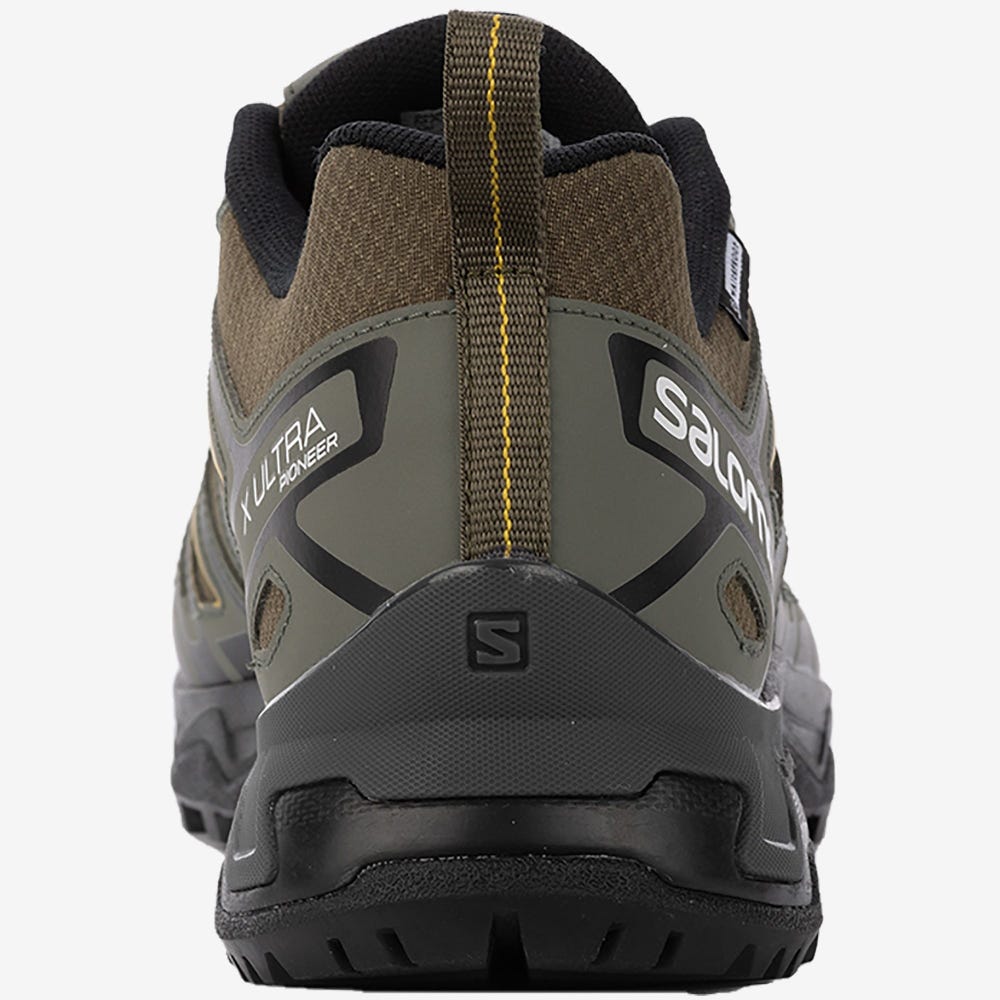 Salomon X ULTRA PIONEER CLIMASALOMON™ WATERPROOF Wanderschuhe Herren Olivgrün/Grau | MEA-697520