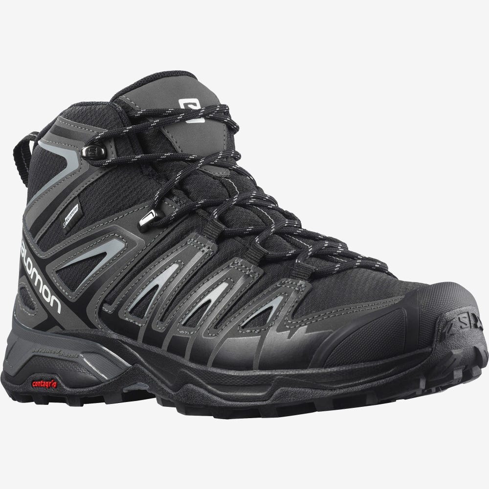 Salomon X ULTRA PIONEER MID CLIMASALOMON™ WATERPROOF Wanderschuhe Herren Schwarz | VTF-549820