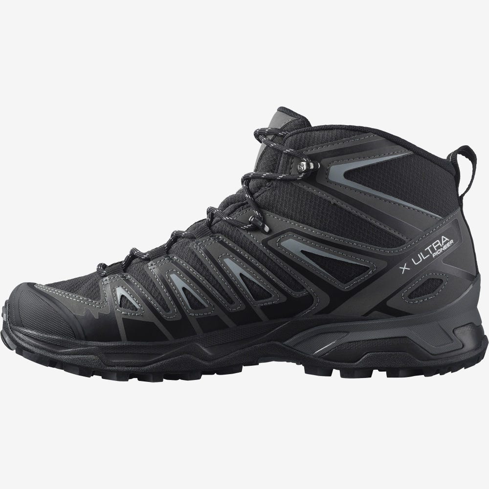 Salomon X ULTRA PIONEER MID CLIMASALOMON™ WATERPROOF Wanderschuhe Herren Schwarz | VTF-549820