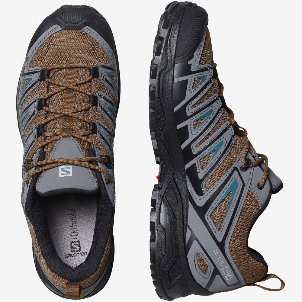 Salomon X ULTRA PIONEER Wanderschuhe Herren Blau | ETY-178453