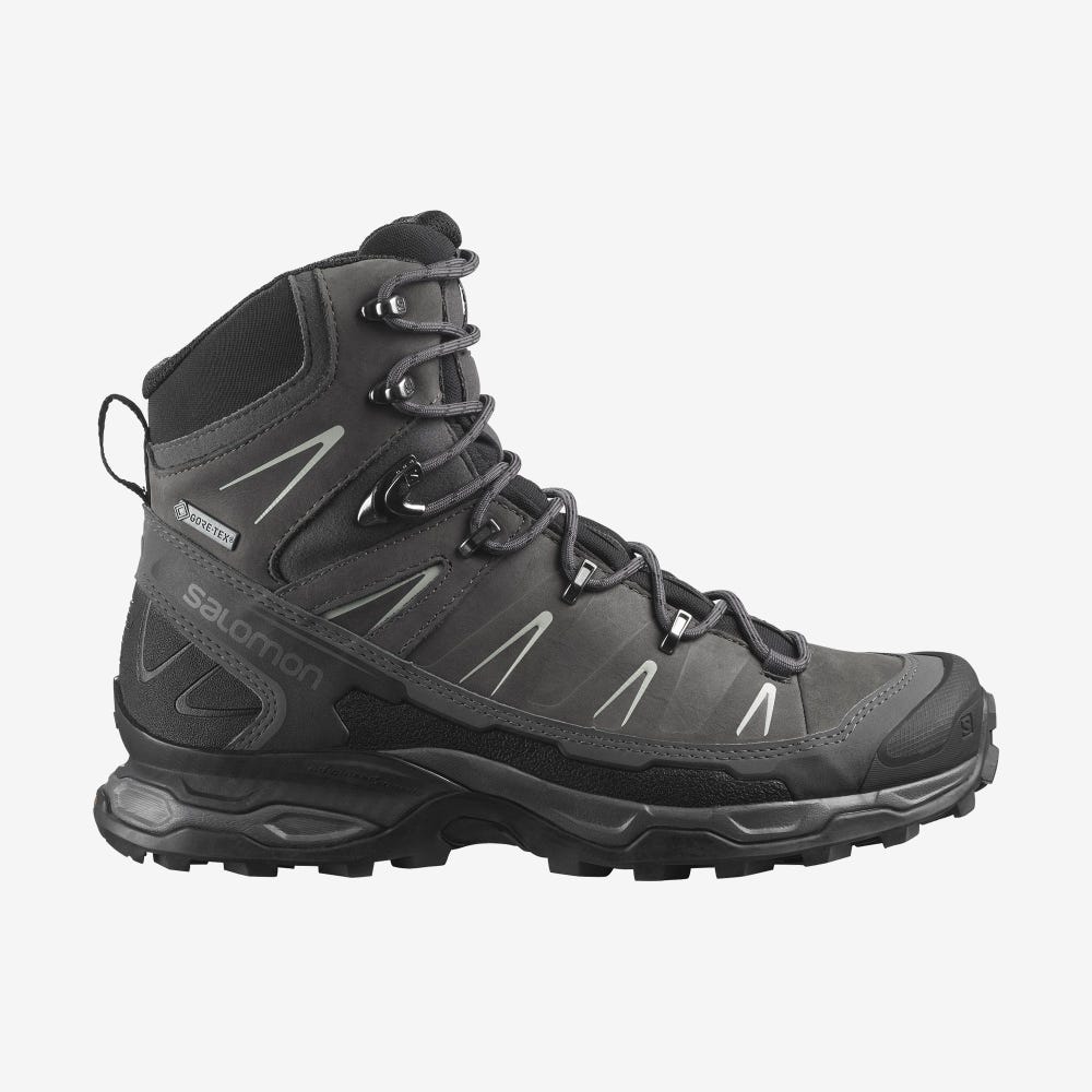 Salomon X ULTRA TREK GORE-TEX Wanderschuhe Damen Schwarz/Grau | EZM-065817