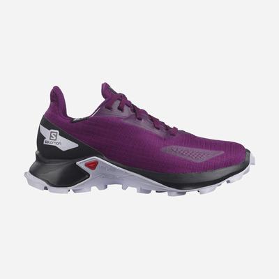 Salomon ALPHACROSS BLAST CLIMASALOMON™ WATERPROOF Trailrunning Schuhe Kinder Lila/Schwarz/Lila | DBY-305647