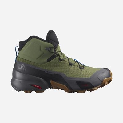 Salomon CROSS HIKE MID GORE-TEX Wanderschuhe Herren Olivgrün | NHX-985106