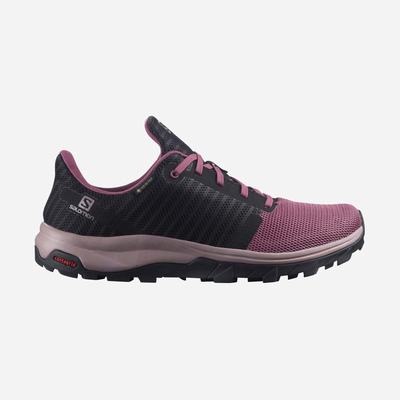 Salomon OUTBOUND PRISM GORE-TEX Wanderschuhe Damen Lila/Schwarz | PLR-059327