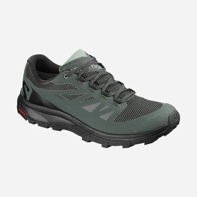 Salomon OUTLINE GORE-TEX Wanderschuhe Herren Grün/Schwarz | ZNX-372469