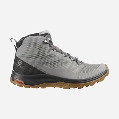 Salomon OUTLINE MID GORE-TEX Wanderschuhe Herren Grau/Schwarz | XYB-189726