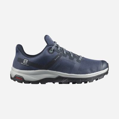 Salomon OUTLINE PRISM GORE-TEX Wanderschuhe Damen Blau Indigo/Navy | LVH-809543