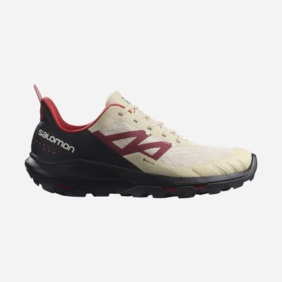 Salomon OUTPULSE GORE-TEX Wanderschuhe Herren Braun/Schwarz/Rot | DUO-931642