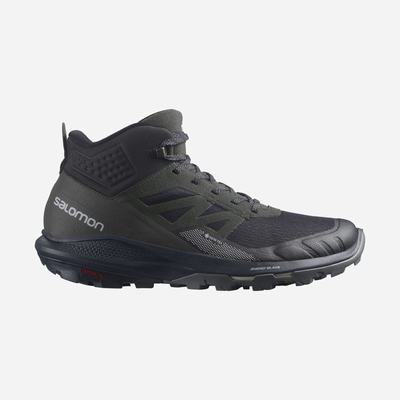 Salomon OUTPULSE MID GORE-TEX Wanderschuhe Herren Schwarz/HellGelb | WPQ-517089