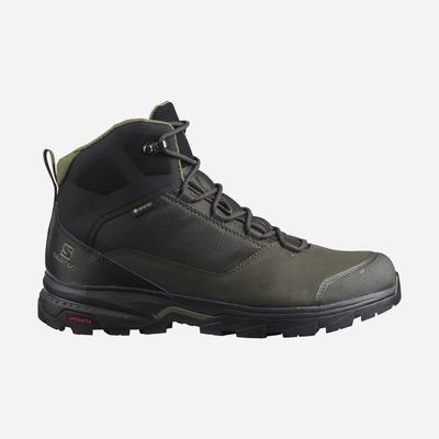 Salomon OUTWARD GORE-TEX Wanderschuhe Herren Olivgrün/Schwarz | COR-173654