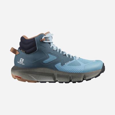 Salomon PREDICT HIKE MID GORE-TEX Wanderschuhe Damen Blau/Beige | YSM-280631