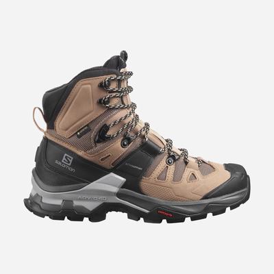 Salomon QUEST 4 GORE-TEX Wanderschuhe Damen Beige/Weiß | SQW-148725