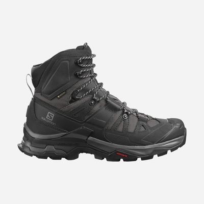 Salomon QUEST 4 GORE-TEX Wanderschuhe Herren Grau/Schwarz | TEM-932016