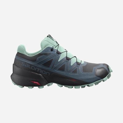 Salomon SPEEDCROSS 5 GORE-TEX Trailrunning Schuhe Damen Schwarz/Blau | KTW-947803