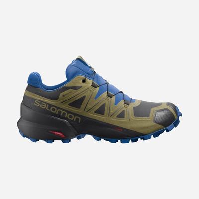 Salomon SPEEDCROSS 5 GORE-TEX Trailrunning Schuhe Herren Schwarz/Grün | PZT-971346