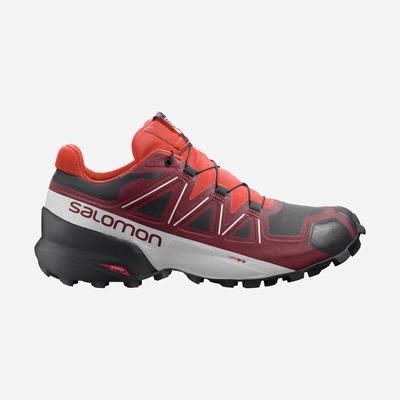 Salomon SPEEDCROSS 5 GORE-TEX Trailrunning Schuhe Herren Rot/Weiß/Schwarz | WBH-980342