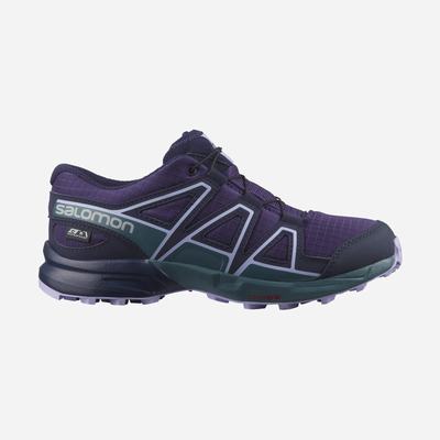 Salomon SPEEDCROSS CLIMASALOMON™ WATERPROOF Wanderschuhe Kinder Lila/Blau/Lavendel | GJL-581634