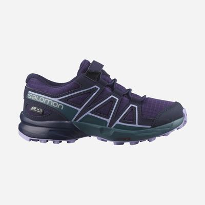 Salomon SPEEDCROSS CLIMASALOMON™ WATERPROOF Trailrunning Schuhe Kinder Lila/Blau/Lavendel | NDE-381679