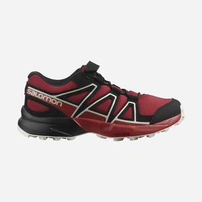 Salomon SPEEDCROSS Trailrunning Schuhe Kinder Rot/Rosa/HellGelb | LOY-496183