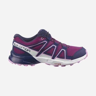 Salomon SPEEDCROSS Wanderschuhe Kinder Lila/Blau/Lila | SIP-254761