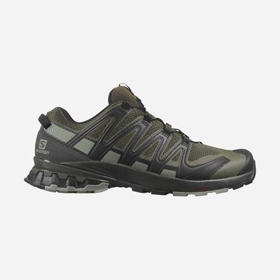 Salomon XA PRO 3D V8 WIDE Wanderschuhe Herren Olivgrün/Grau | VFT-031869