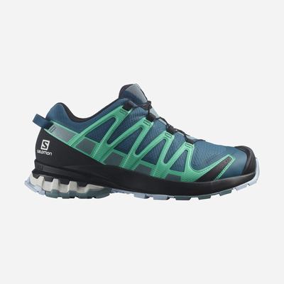 Salomon XA PRO 3D v8 GORE-TEX Wanderschuhe Damen Blau/Mintfarben | ENT-036145