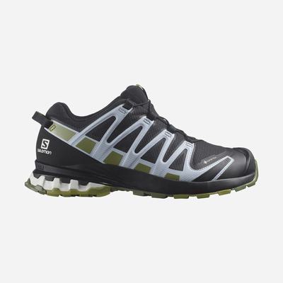 Salomon XA PRO 3D v8 GORE-TEX Wanderschuhe Damen Schwarz/Grün/Blau | JCK-345687