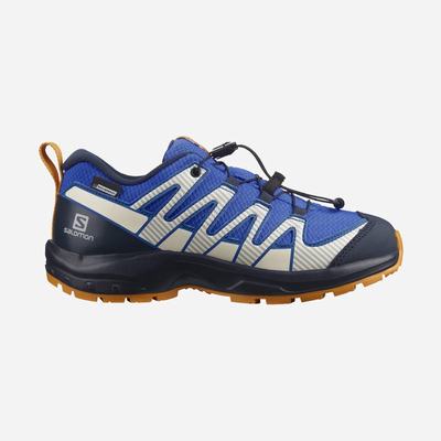 Salomon XA PRO V8 CLIMASALOMON™ WATERPROOF Wanderschuhe Kinder Blau/Navy | HQS-298564