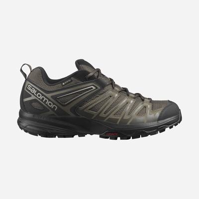 Salomon X CREST GORE-TEX Wanderschuhe Herren Olivgrün/Schwarz | PRM-467580