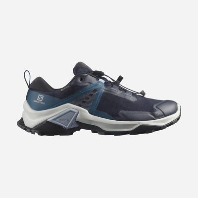 Salomon X RAISE 2 GORE-TEX Wanderschuhe Damen Navy/Blau | AIT-234789