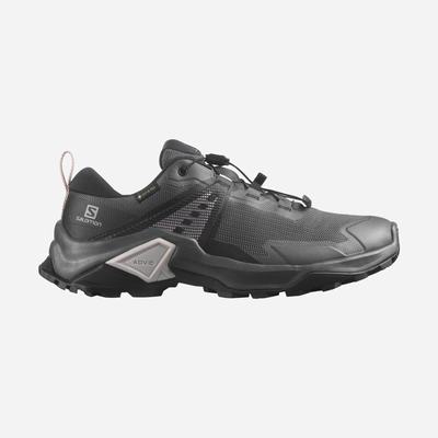 Salomon X RAISE 2 GORE-TEX Wanderschuhe Damen Grau/Schwarz | ZNL-240573