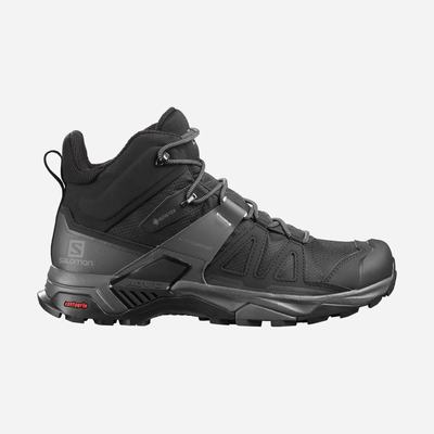 Salomon X ULTRA 4 MID GORE-TEX Wanderschuhe Herren Schwarz/Blau | FIR-953027