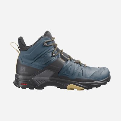 Salomon X ULTRA 4 MID GORE-TEX Wanderschuhe Herren Blau/Schwarz | UHN-930547