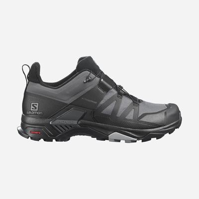 Salomon X ULTRA 4 WIDE GORE-TEX Wanderschuhe Herren Grau/Schwarz | HPO-402381